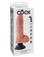 Вибромассажер со съёмной присоской 8  Vibrating Cock with Balls - 20,3 см. Вибромассажер со съёмной присоской 8  Vibrating Cock with Balls - 20,3 см.