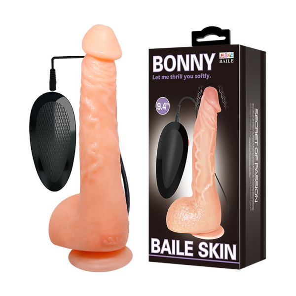 Телесный вибратор-реалистик Bonny - 24 см. Телесный вибратор-реалистик Bonny - 24 см.