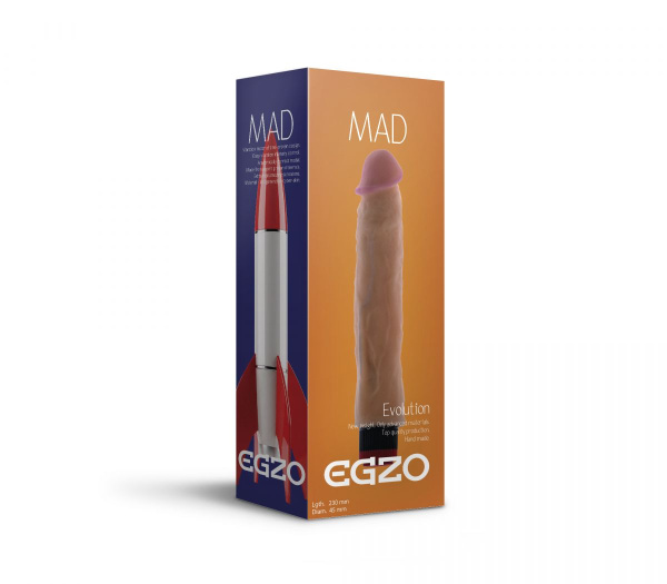 Реалистичный мультискоростной вибратор без мошонки Mad Rocket - 23 см. Реалистичный мультискоростной вибратор без мошонки Mad Rocket - 23 см.
