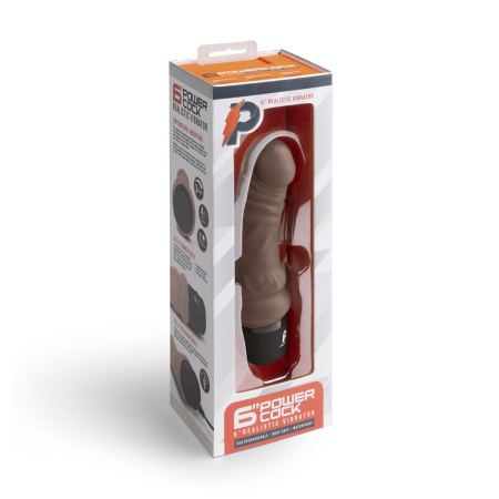 Коричневый вибратор-реалистик 6  Realistic Vibrator - 17 см. Коричневый вибратор-реалистик 6  Realistic Vibrator - 17 см.