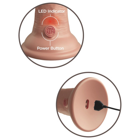 Телесный вибратор-реалистик на присоске 6  Vibrating Silicone Dual Density Cock - 17,8 см. Телесный вибратор-реалистик на присоске 6  Vibrating Silicone Dual Density Cock - 17,8 см.