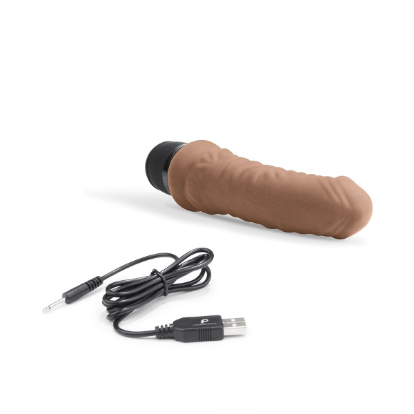 Кофейный вибратор-реалистик 6  Realistic Vibrator - 17 см. Кофейный вибратор-реалистик 6  Realistic Vibrator - 17 см.