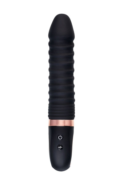 Черный вибратор Waname D-Splash Hurricane с ребрышками - 22,5 см. Черный вибратор Waname D-Splash Hurricane с ребрышками - 22,5 см.