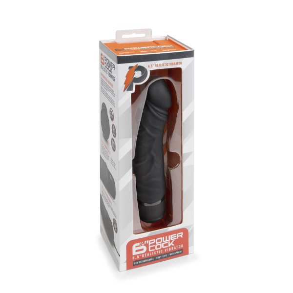 Черный вибратор-реалистик 6.5  Girthy Realistic Vibrator - 19 см. Черный вибратор-реалистик 6.5  Girthy Realistic Vibrator - 19 см.
