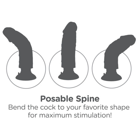 Вибромассажер телесного цвета 7  Vibrating Cock - 20 см. Вибромассажер телесного цвета 7  Vibrating Cock - 20 см.