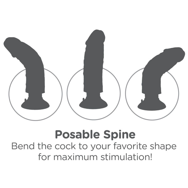 Вибромассажер телесного цвета 7  Vibrating Cock - 20 см. Вибромассажер телесного цвета 7  Vibrating Cock - 20 см.