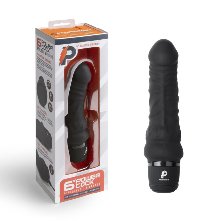 Черный вибратор-реалистик 6  Realistic Vibrator - 17 см. Черный вибратор-реалистик 6  Realistic Vibrator - 17 см.