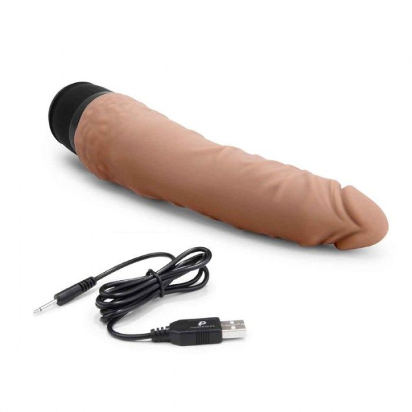Кофейный вибратор-реалистик 7  Realistic Vibrator - 20 см. Кофейный вибратор-реалистик 7  Realistic Vibrator - 20 см.