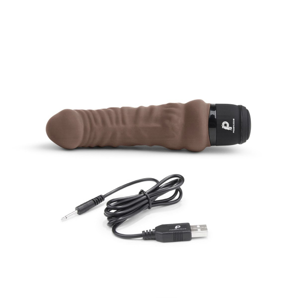 Коричневый вибратор-реалистик 6  Realistic Vibrator - 17 см. Коричневый вибратор-реалистик 6  Realistic Vibrator - 17 см.