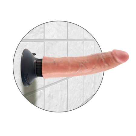 Вибромассажер телесного цвета 7  Vibrating Cock - 20 см. Вибромассажер телесного цвета 7  Vibrating Cock - 20 см.
