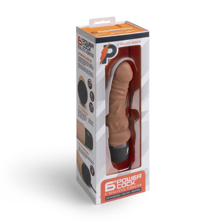 Кофейный вибратор-реалистик 6  Realistic Vibrator - 17 см. Кофейный вибратор-реалистик 6  Realistic Vibrator - 17 см.